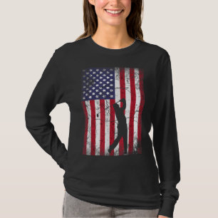 T-shirt Golf American Drapeau 4 juillet femme cadeau