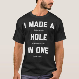 T-shirt Golf amusant pour trou dans un sac de golf