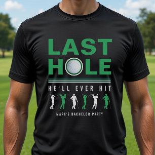 T-shirt Golf Bachelor Party Dernier trou il va jamais frap