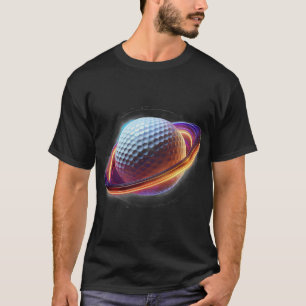 T-shirt Golf Ball As Saturn Planet, Un Design Sportif Magn