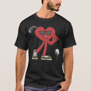 T-shirt Golf Ball Heureuse Sainte-Valentin Heart Love Mari