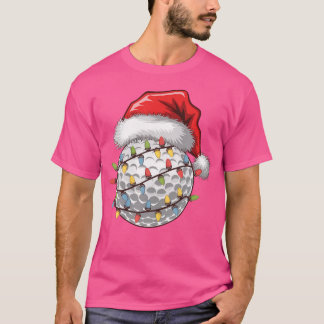 T-shirt Golf Ball Santa Hat Christmas Tree Lights Golf