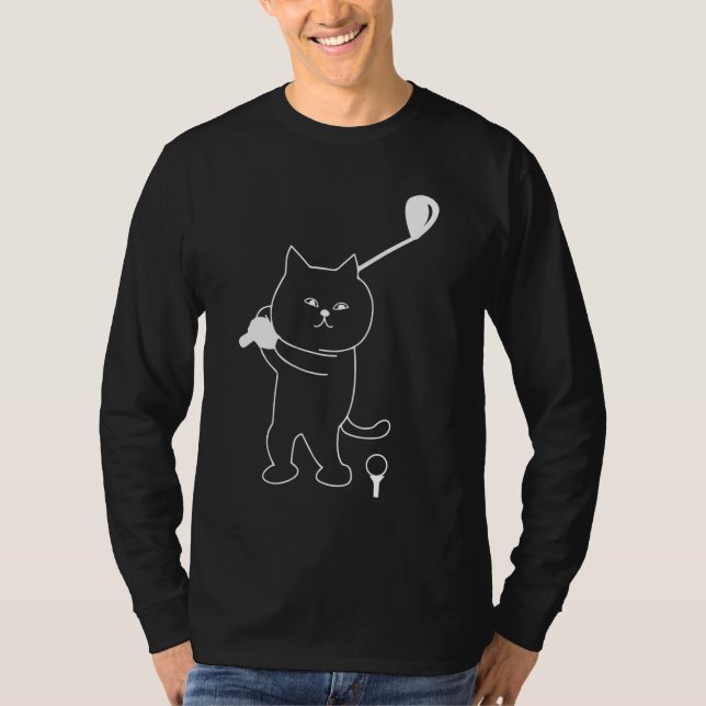 T-shirt Golf Chat papa Hommes Golfing Club Balls Putting (Devant)