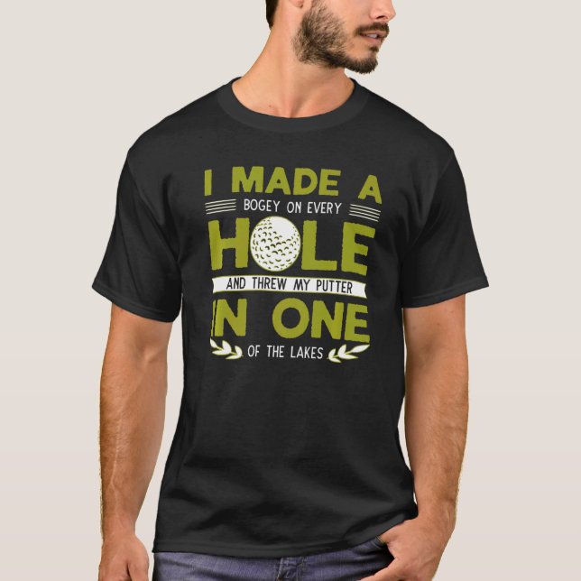 T-shirt Golf Club Trou de golf en un (Devant)