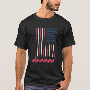 T-shirt Golf de golf patriotique américain Drapeau américa