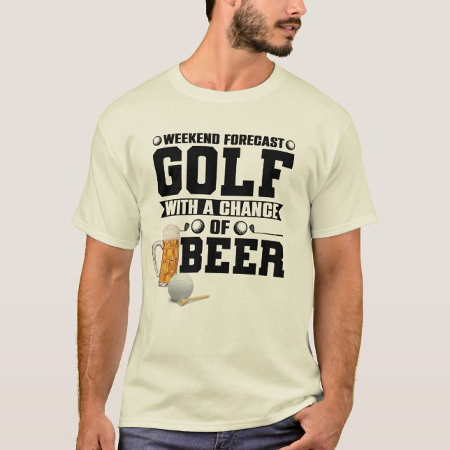 T-shirt Golf et prévisions de la bière (Devant)