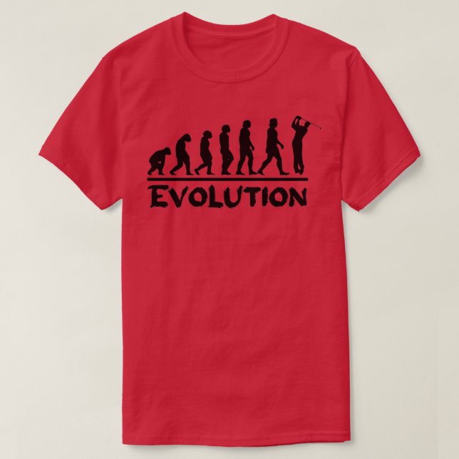 T-shirt Golf Evolution Funny Cadeau Humour de golf cadeaux (Design devant)