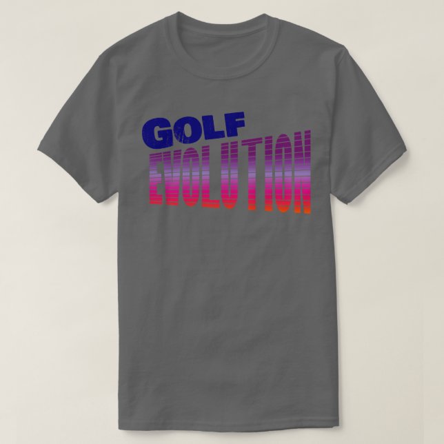 T-shirt golf évolution rétro (Design devant)