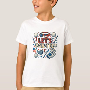 T-shirt Golf Golf américain Fête 4 juillet Golfeur