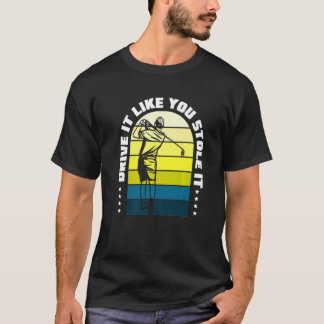 T-shirt Golf Golf Ball Golf Club Golf Trou de golf dans un