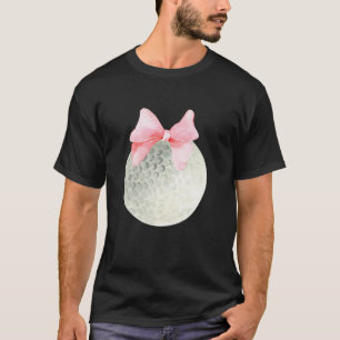 T-shirt Golf Golfer Pink Bow Coquette Preppy Aesthétique P