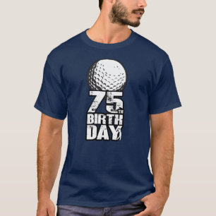 T-shirt Golf Golfing Golfing 75e anniversaire 
