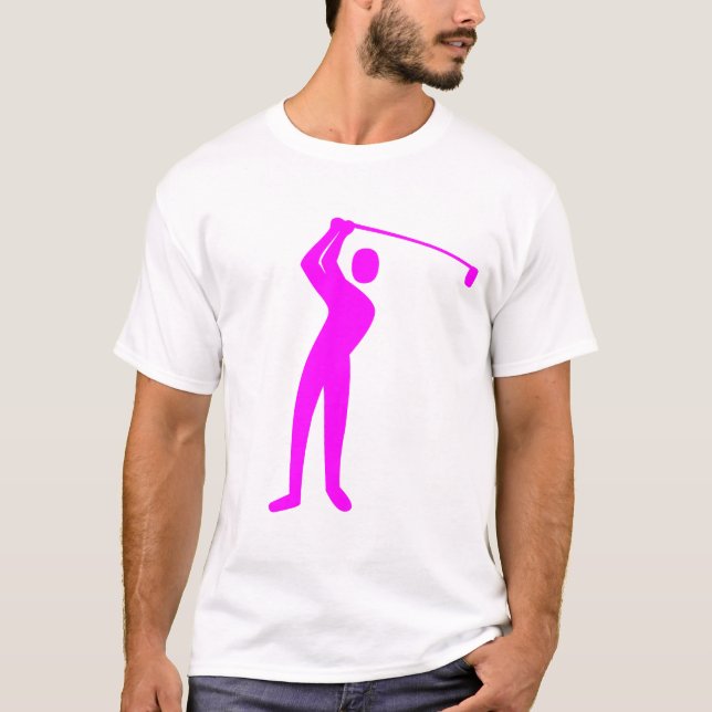 T-shirt Golf - Magenta (Devant)