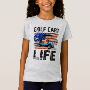 T-Shirt Golf Panier Life Funky Golf Panier Avec Drapeau Us