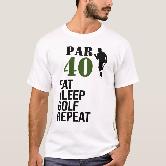 T-shirt Golf Par 40 pour golfeur 40e anniversaire (Devant)