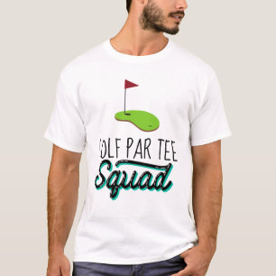 T-shirt Golf Par Tee Squad pour Gofer Team avec drapeau