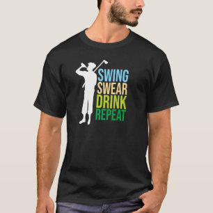 T-shirt Golf Pour Hommes Golf Swing Sweer Boire Aimer Répé