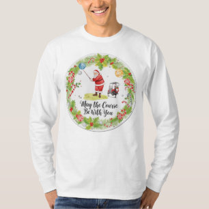 T-shirt Golf Que le parcours soit avec vous thème de Noël