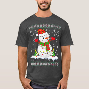 T-shirt Golf Snowman Noël Pyjama Vilain Tee Sport Ball