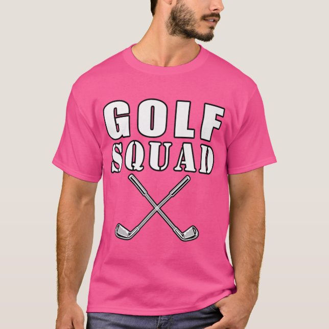 T-shirt Golf Squad Golf Player Golf Clubs Drôle (Devant)