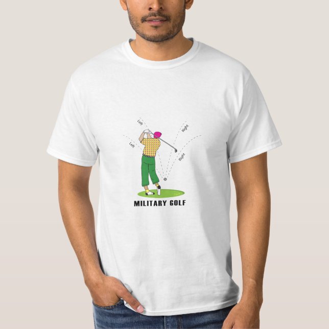 T-shirt GOLF Style Militaire, Golfeur, Golf (Devant)
