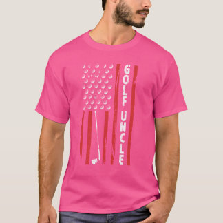 T-shirt Golf Uncle US Drapeau Golfeur Oncle D'Un Joueur De