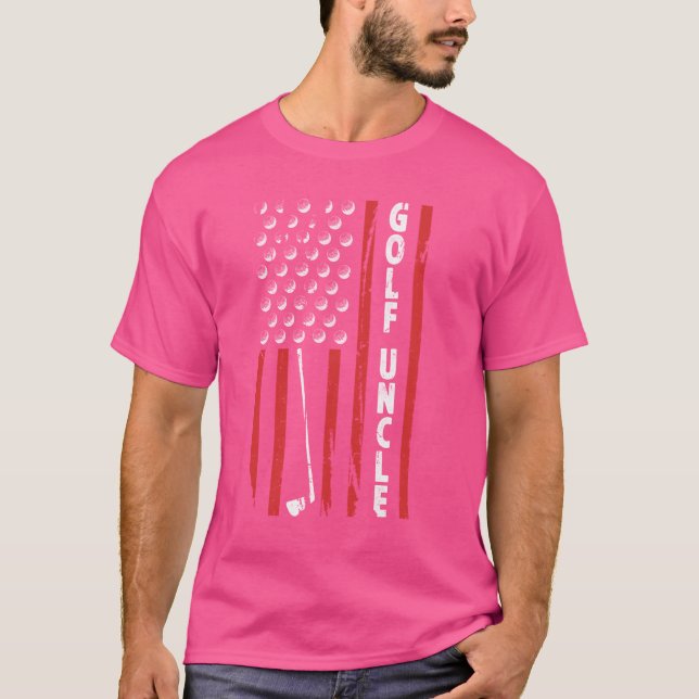 T-shirt Golf Uncle US Drapeau Golfeur Oncle D'Un Joueur De (Devant)