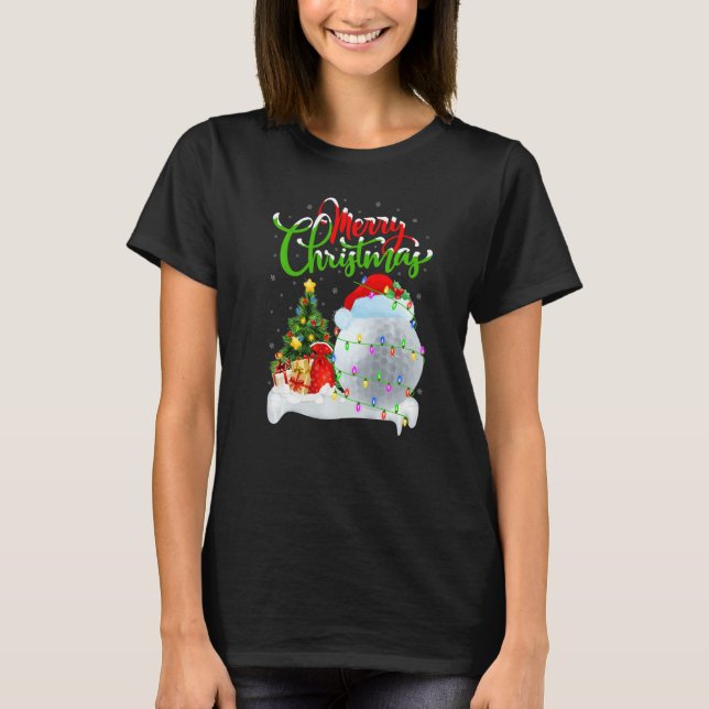 T-shirt Golf  Xmas Decorations Santa Golf Christmas (Devant)