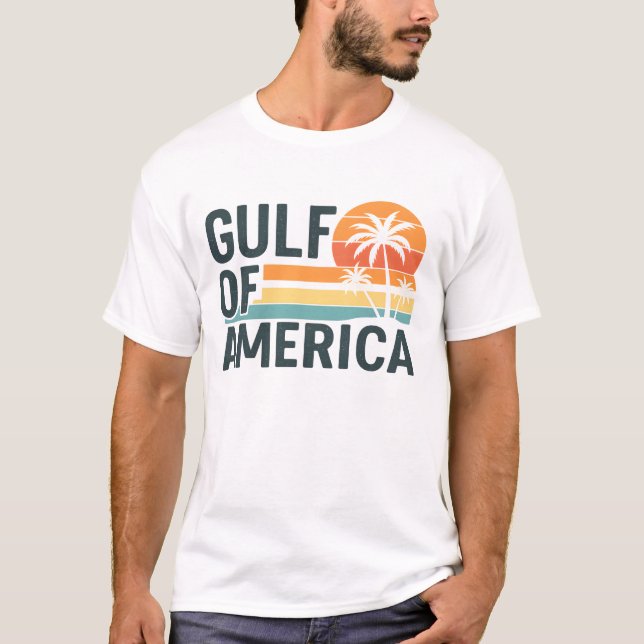 T-shirt Golfe d'Amérique Retro Beach Vibes Design (Devant)