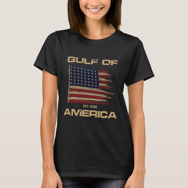 T-shirt Golfe Des Etats-Unis Est Depuis 2025 Drapeau Améri (Devant)
