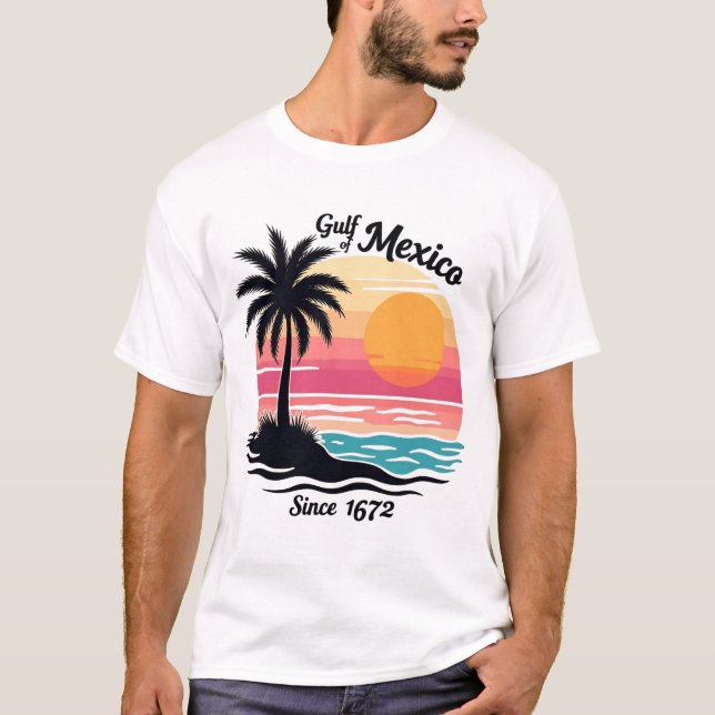 T-shirt Golfe du Mexique depuis 1672 - Anti Trump Mexicain (Devant)