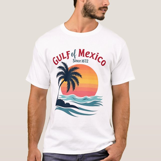 T-shirt Golfe du Mexique depuis 1672 - Anti Trump Mexicain (Devant)