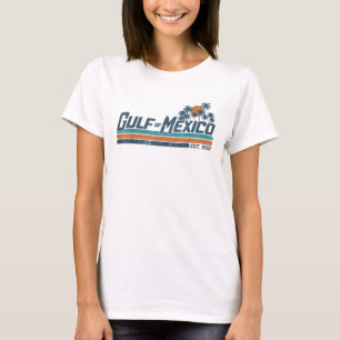 T-shirt Golfe du Mexique Est 1550 Rétro Plage Golfe du Mex