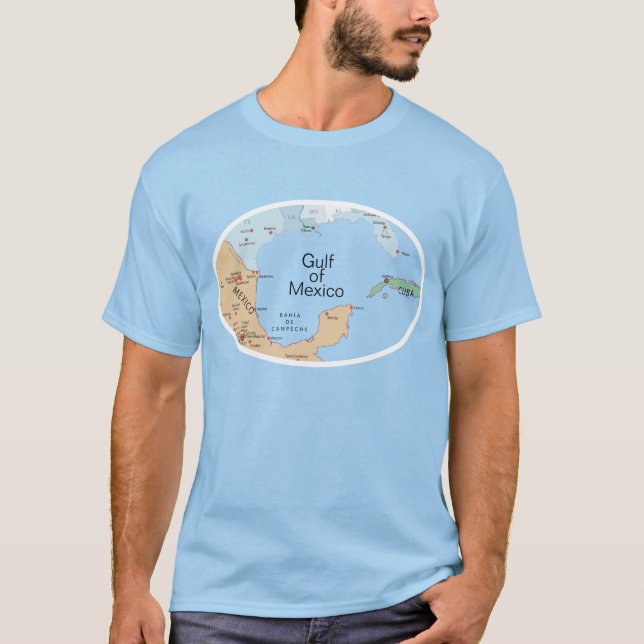 T-shirt Golfe du Mexique modifiable (Devant)