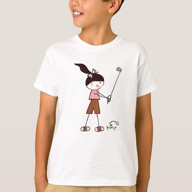 T-shirt Golfeur de fille (Devant)