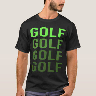 T-shirt Golfeur de golf à dégradé blanc