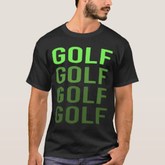 T-shirt Golfeur de golf à dégradé blanc