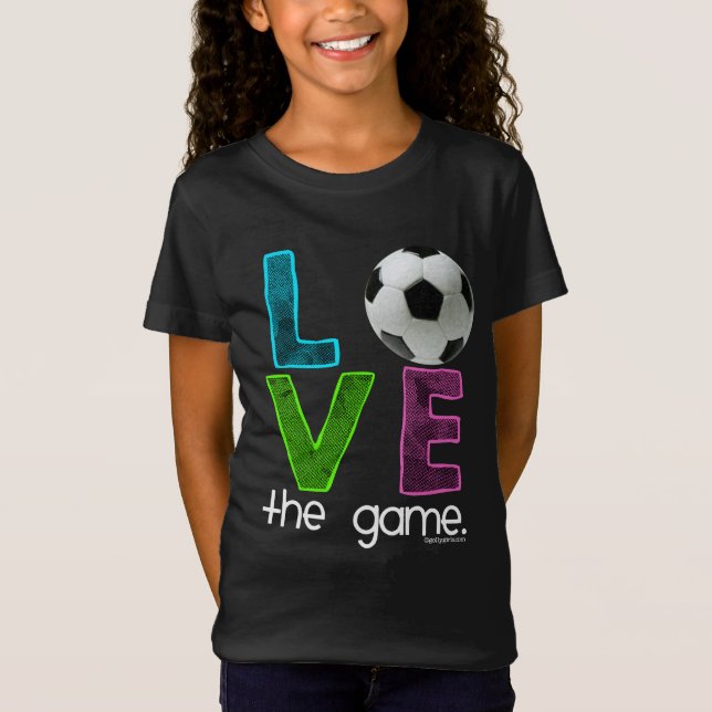 T-Shirt Golly filles : Le football - aimez le jeu (Devant)