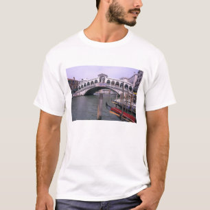 T-shirt Gondoles et touristes près du pont du Rialto
