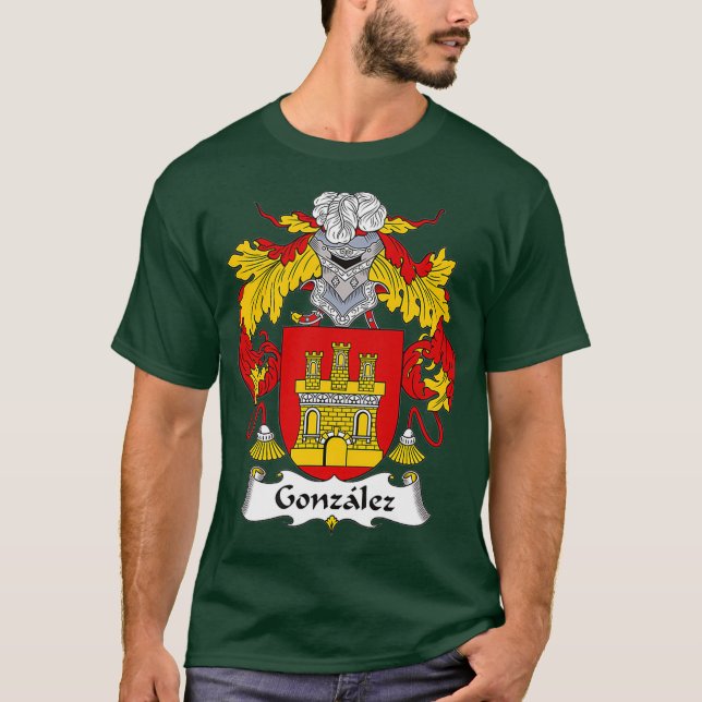 T-shirt Gonzalez Armoiries de la famille Crest (Devant)