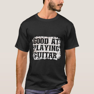 T-shirt Good At Playing Guitar Light Brown Background