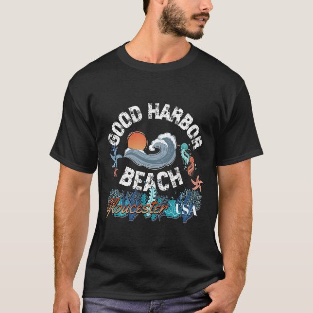 T-shirt Good Harbour Beach, Gloucester, Massachusetts (Devant)