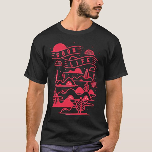 T-shirt Good Life Outdoor Summer Travel Randonnée Camping (Devant)