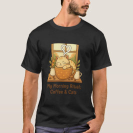 T-shirt Good Morning Ritual: Coffee, Cats & Cozy Vibes