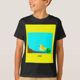 T-shirt Good Morning Yellow Bird Boys Black Basic T Shirt