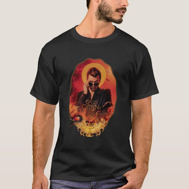 T-shirt Good Omens - Crowley Chalice (Devant)