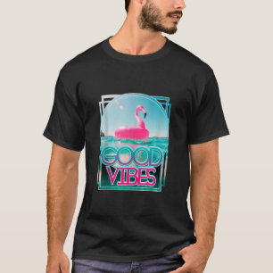 T-shirt Good Vibes Good Vibes seul EDM Rave Flamant rose r