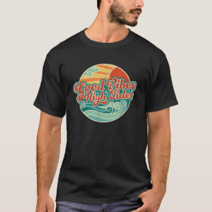 T-shirt Good Vibes High Tides Retro 60s été