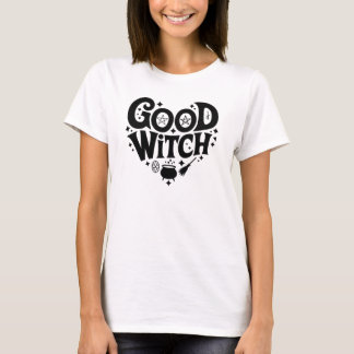 T-shirt Good Witch Black and White Womens Halloween
