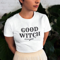 Good Witch Black and White Womens Halloween